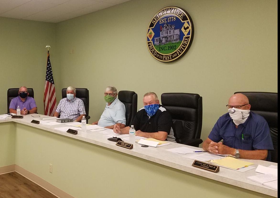Selbyville Town Council in masks 2